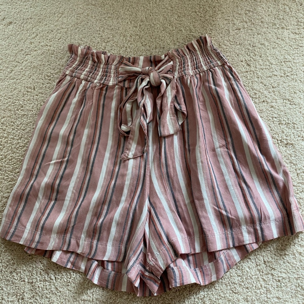 Hollister striped flowy shorts